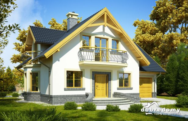 Проекты домов с мансардой - Juliusz Nowy