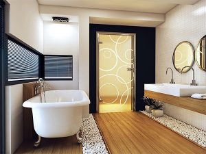 Існує думка, що для ванної кімнати та туалету може вибиратися звичайна міжкімнатні двері - шпонированная або дерев'яна