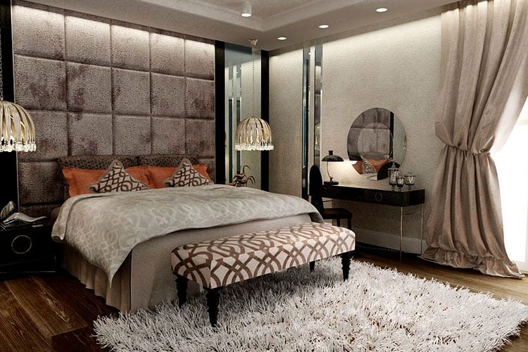 Модний дизайн кімнати в квартирі в сучасному стилі Модерн - це геометричні лаконічні форми, мінімалістичний декор, поєднання природних і синтетичних матеріалів